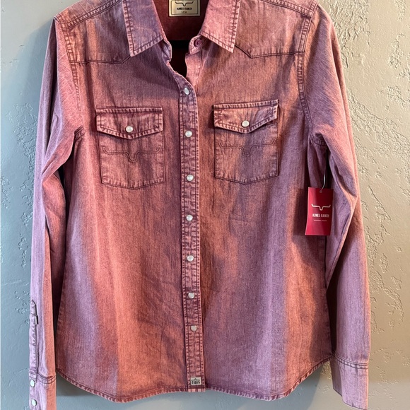 Kimes Ranch Tops - Kimes Ranch Mauve Button-Up Shirt